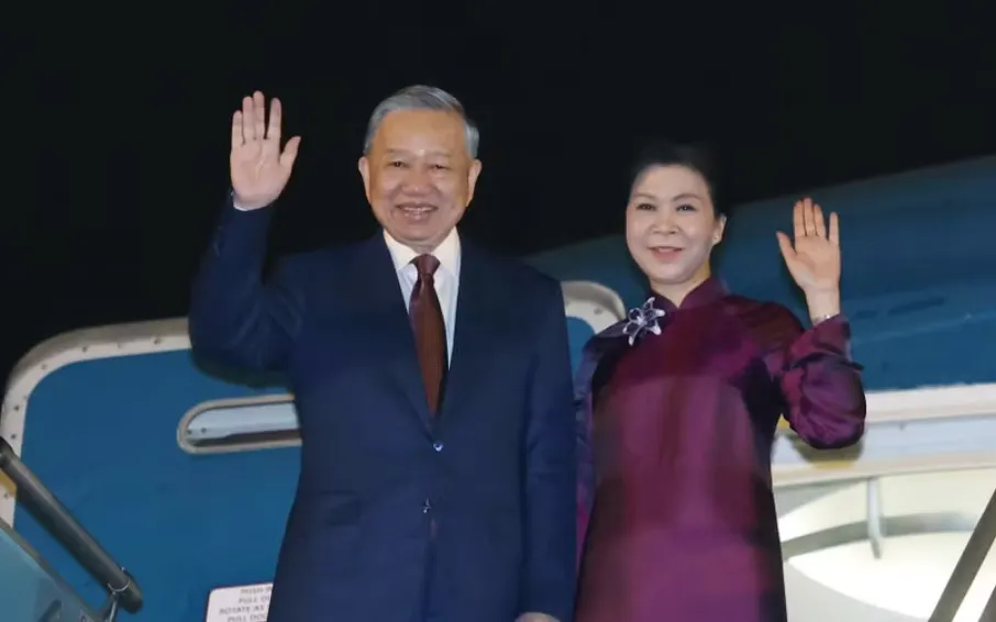 Tổng Bí thư, Chủ tịch nước Tô Lâm và Phu nhân lên đường thăm cấp Nhà nước đến Trung Quốc